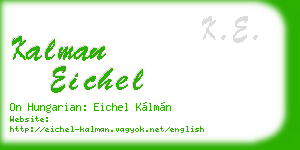 kalman eichel business card