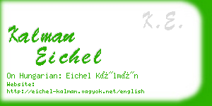 kalman eichel business card